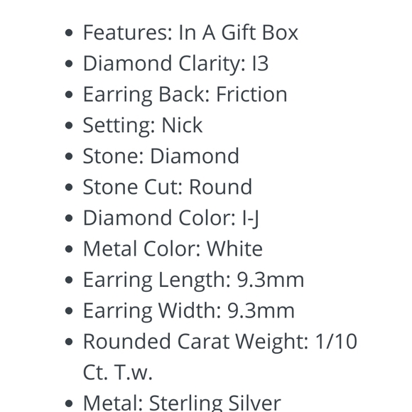 🆕🎁 Diamond Cluster Stud Earrings in Sterling Silver - Picture 4 of 5